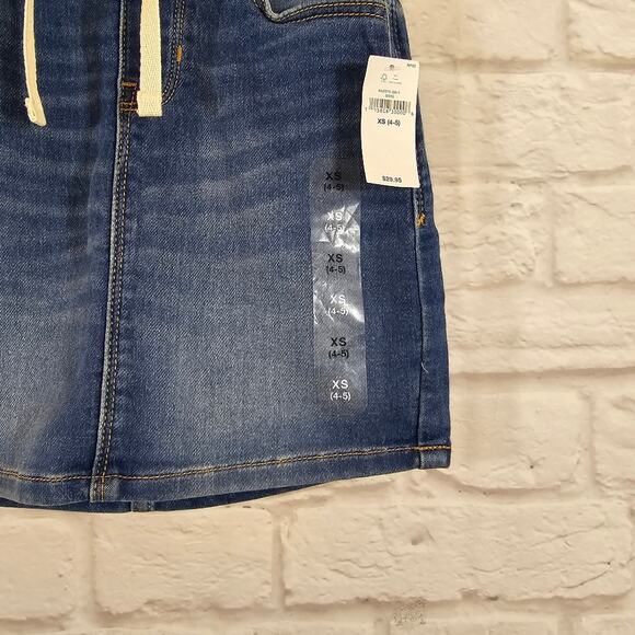 Gap Little Girls Soft Stretch Blue Jean Denim Skirt NWT Size XS 4 5 Pockets - Picture 3 of 8